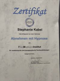 Zertifikat Abnehmen mit Hypnose spezial